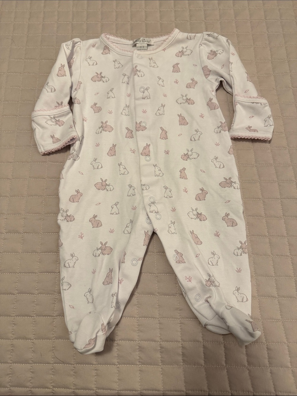 Kissy Kissy size 0-3 months onesie with feet